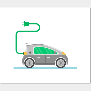 electric vehicle Posters and Art